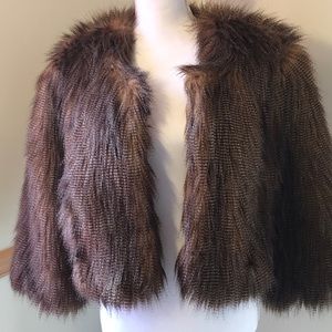 Faux Fur INC 3/4 length cape